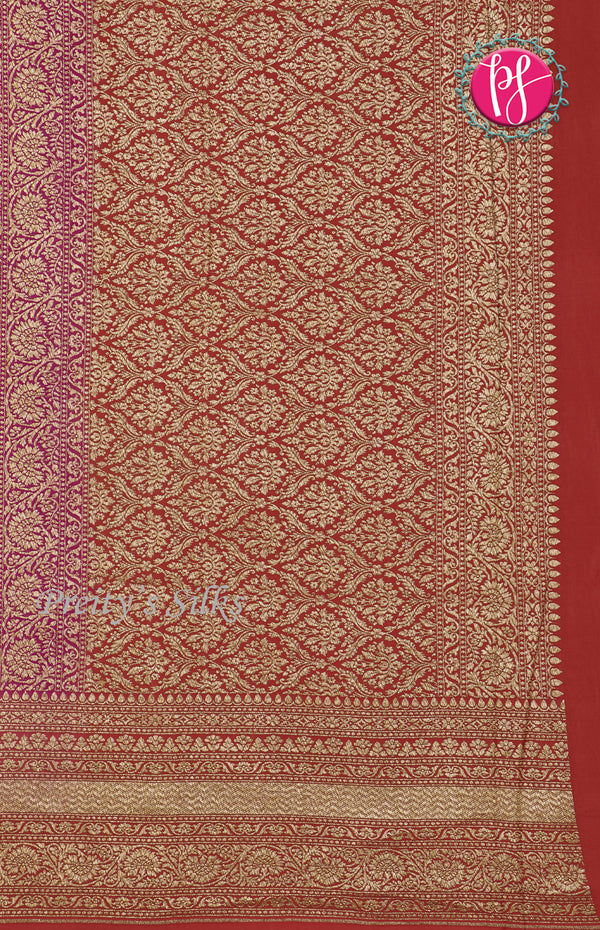 Pure Kaddi Banarasi Crepe Silk Saree -PF25822