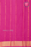 Pure Mysore Crepe Silk Saree -Black And Pink-PF82885