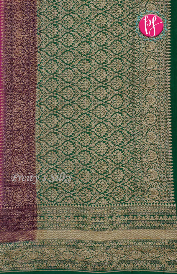 Pure Kaddi Banarasi Crepe Silk Saree-PF25812