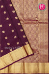 Half Pure Kanchipuram Silk Saree-Deep plum-PF04460