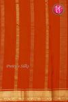 Pure Mysore Crepe Silk Saree -Orange-PA01339