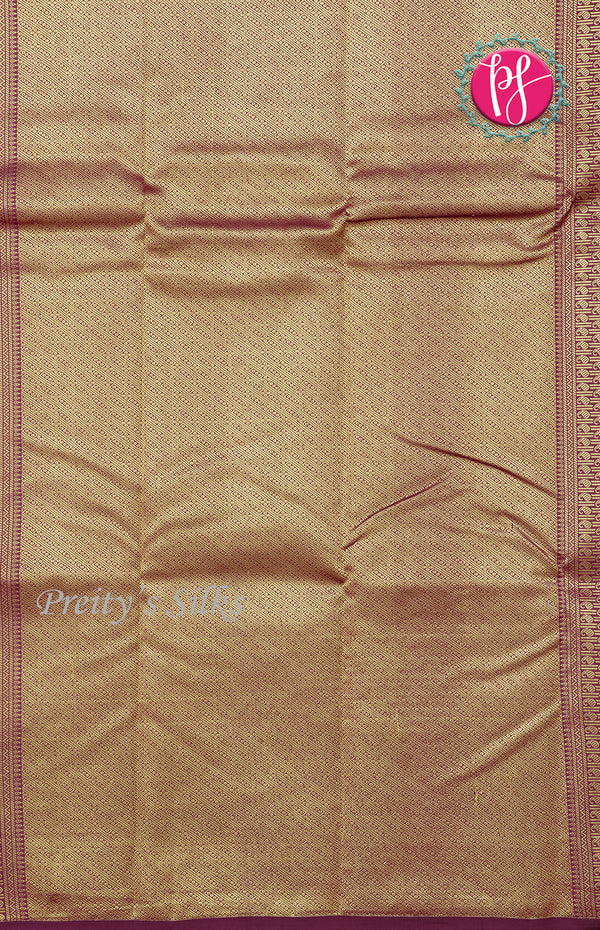 Half Pure kanchipuram silk Saree-Kanakamra With Wine - PF30380