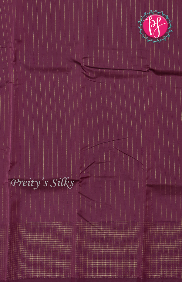 Half Pure kanchipuram silk Saree-Kanakamra With Wine - PF30380