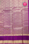 Half Pure Kanchipuram silk Saree-Peacockblue And Purple-PF68721