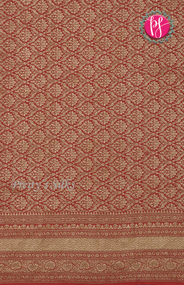 Pure Kaddi Banarasi Crepe Silk Saree -PF25822