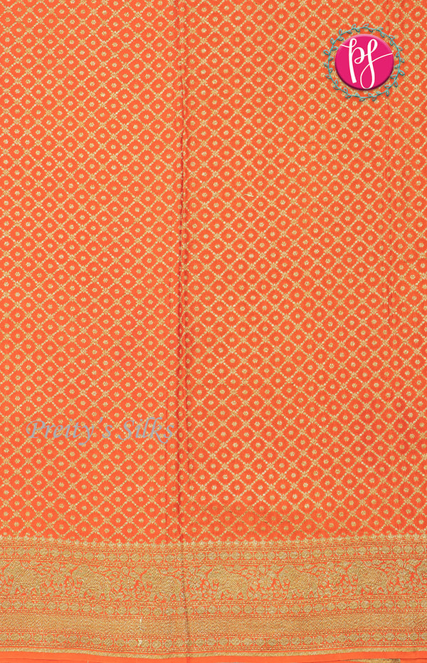 Pure Kaddi Banarasi Crepe Silk Saree-PF58574