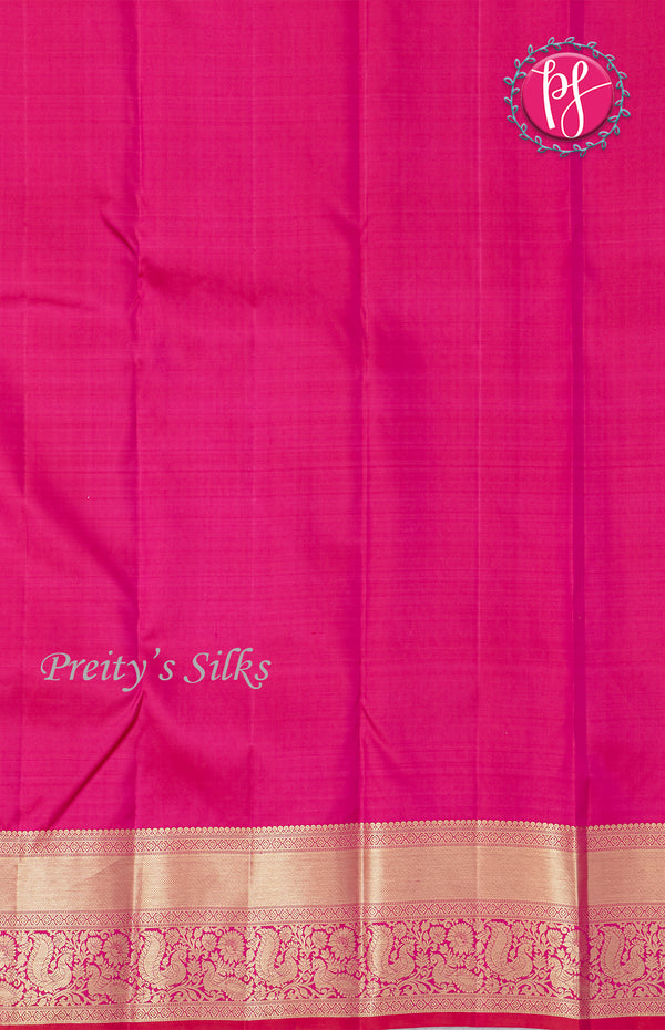 Pure Kanchipuram Silk Saree-Rani Pink - PF64173
