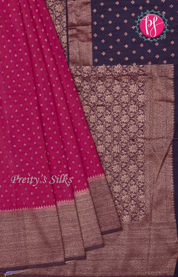 Semi Banarasi Georgette Silk Saree-PF72171