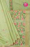 Linen Blend Silk Saree - PF71116