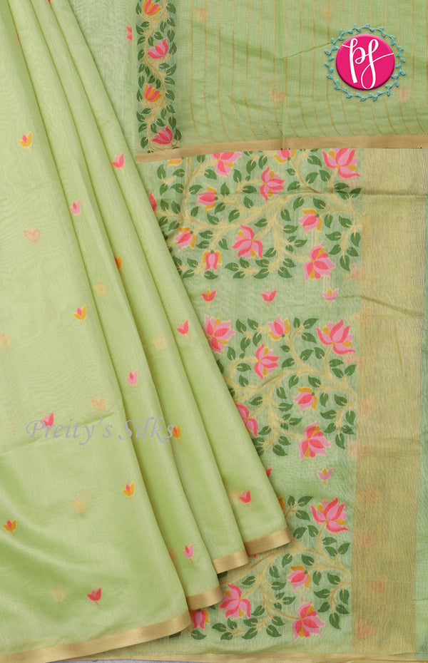 Linen Blend Silk Saree - PF71116