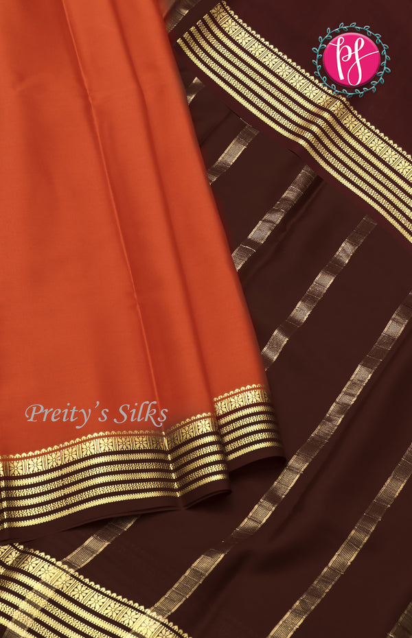 Pure Mysore Crepe Silk saree-PF64323