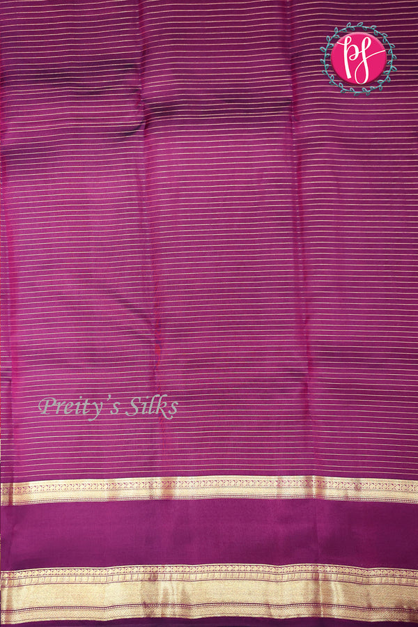 Half Pure kanchipuram silk Saree-Red And Darksnuf-PF82171