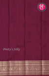 Pure Kanchipuram Silk Saree-Deep Purple with Magenta Pink -PF64175