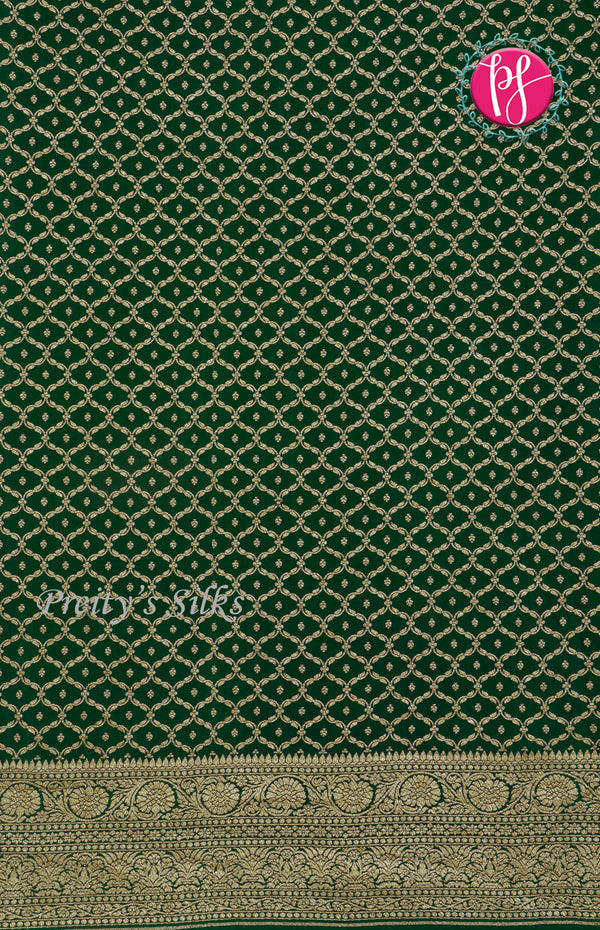 Pure Kaddi Banarasi Crepe Silk Saree-PF58573