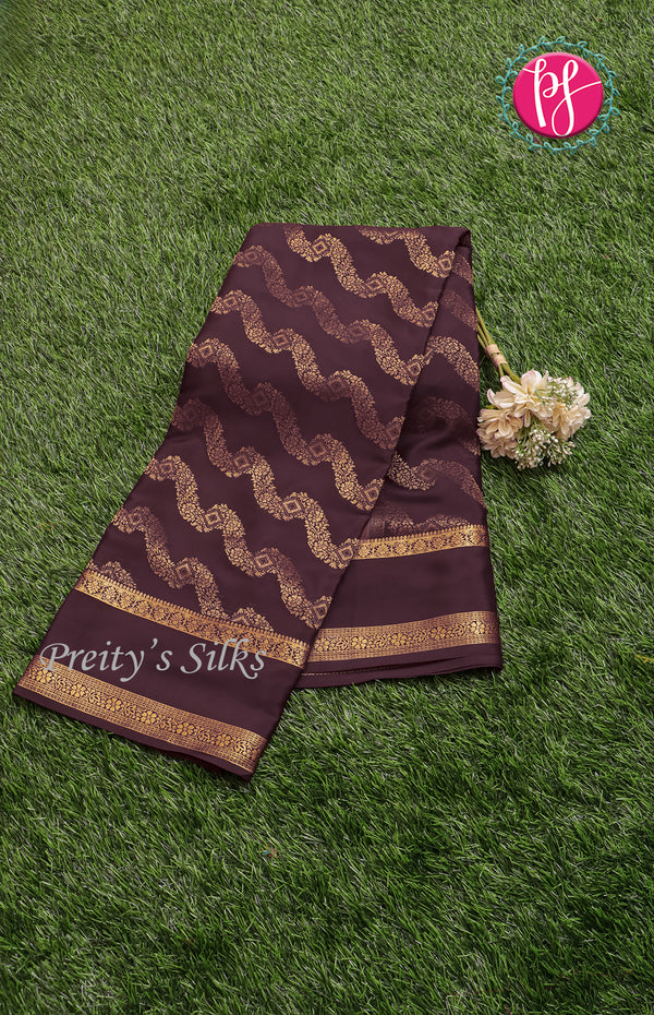 Pure Mysore Crepe Saree with Partli Pallu