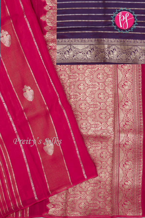 Semi Tissue Crepe Silk Saree - PF70187