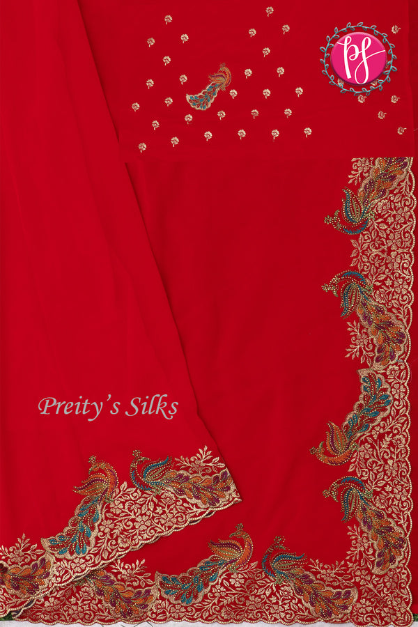 Semi Chiffon Cilk Saree-PF71480