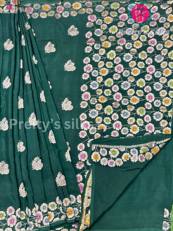 Semi Wrinkle Crepe Silk saree