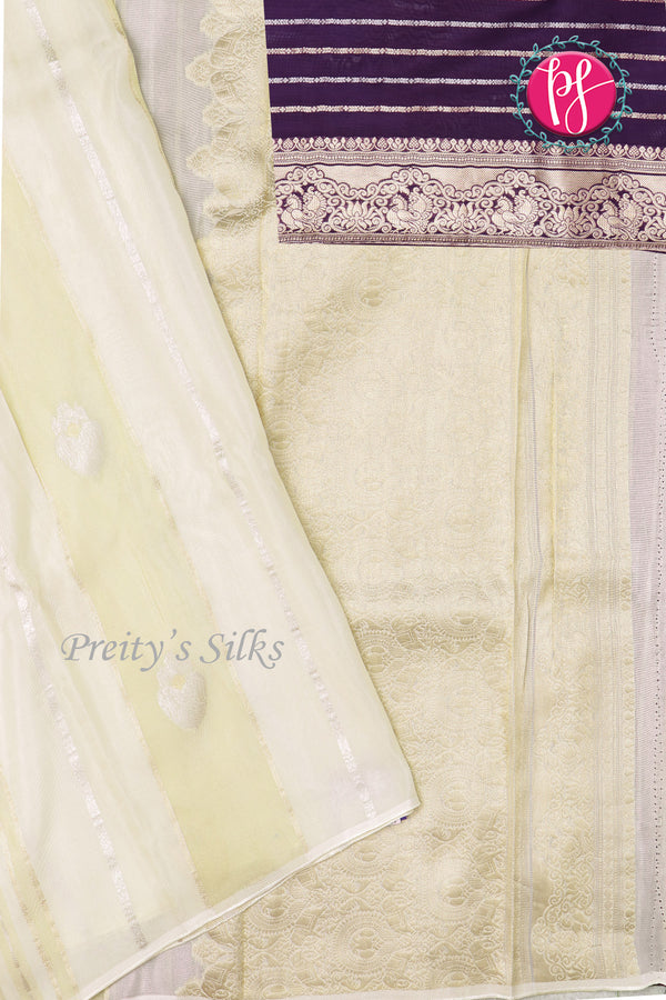 Semi Tissue Crepe Silk Saree - PF70187