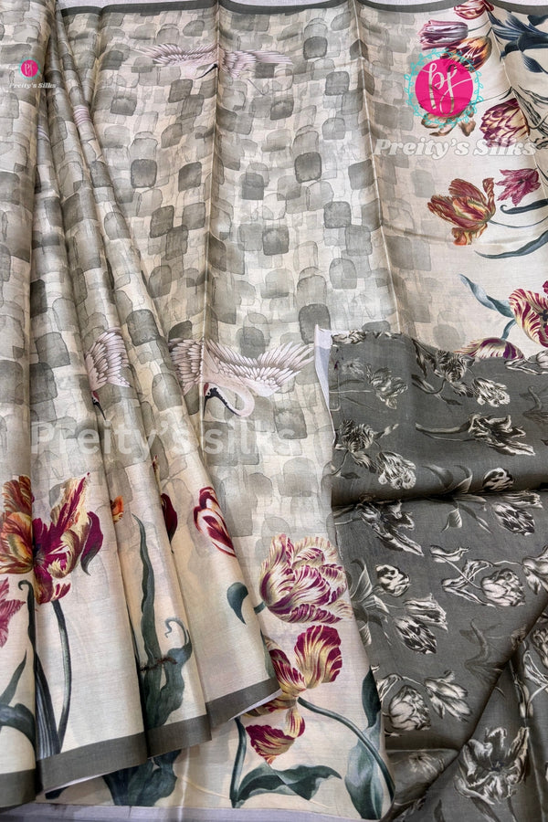 Pure Tussar Silk Saree