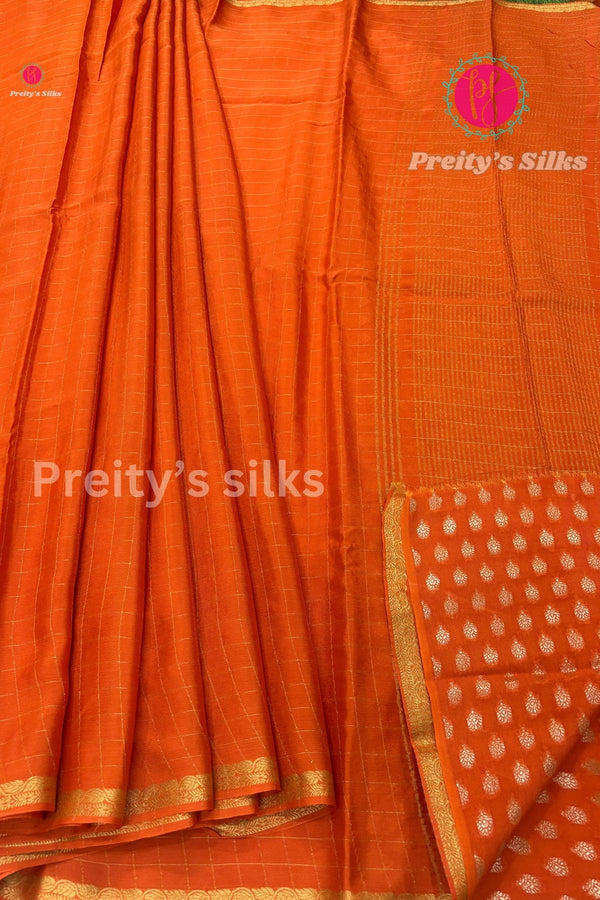Semi Crepe Georgette Silk Saree
