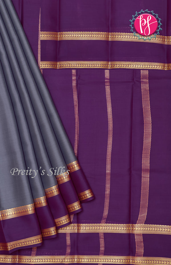 Pure Mysore Crepe Silk Saree With Bentex Border