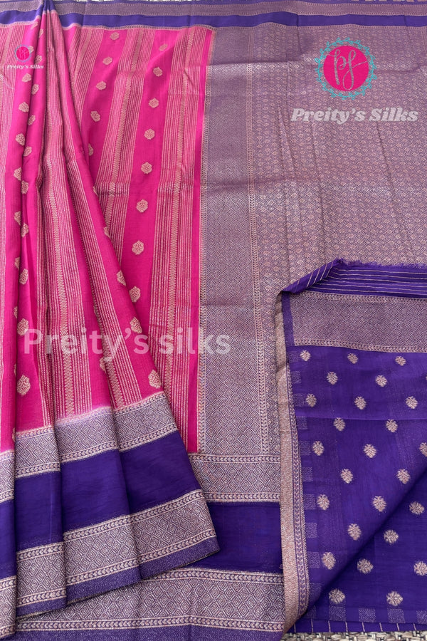 Semi Banarasi Georgette Silk Saree-PF72192