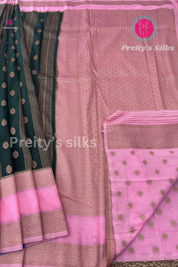 Semi Banarasi Georgette Silk Saree-PF72192