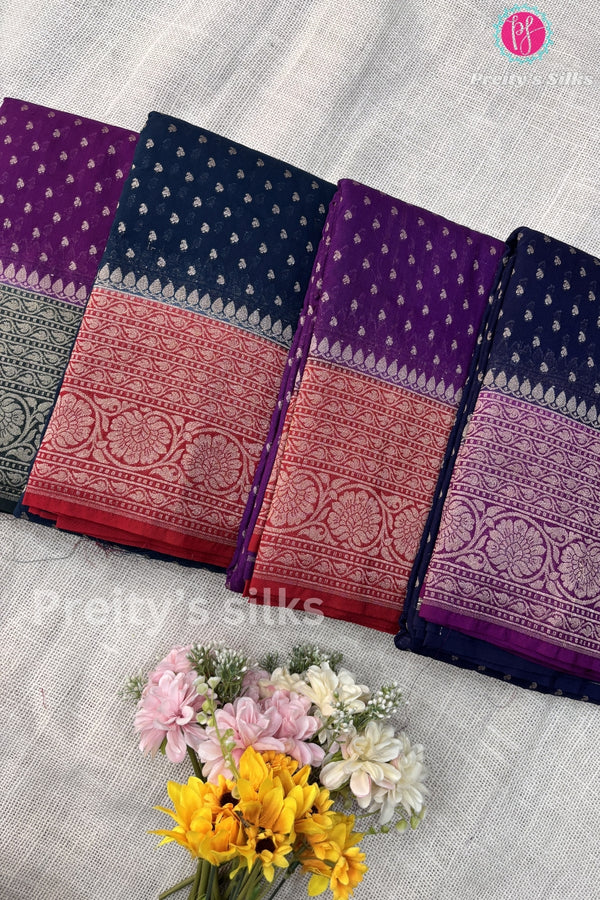 SEMI TUSSAR GEORGETTE SILK SAREE-PF44278