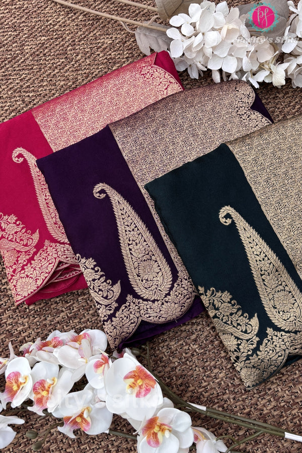 Banarasi Satin Crepe Silk Saree- PF77555