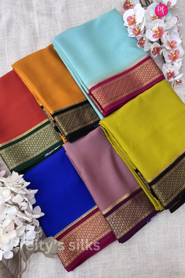 Pure Mysore Crepe Silk Saree-PF73901