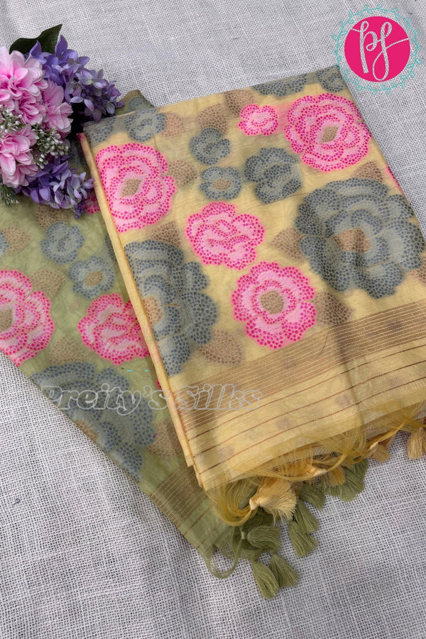 Cotton Blend Silk Saree- PF71077