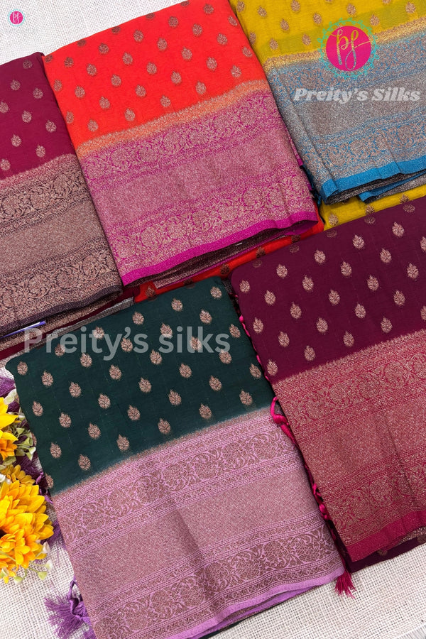 Semi Georgette Silk Saree