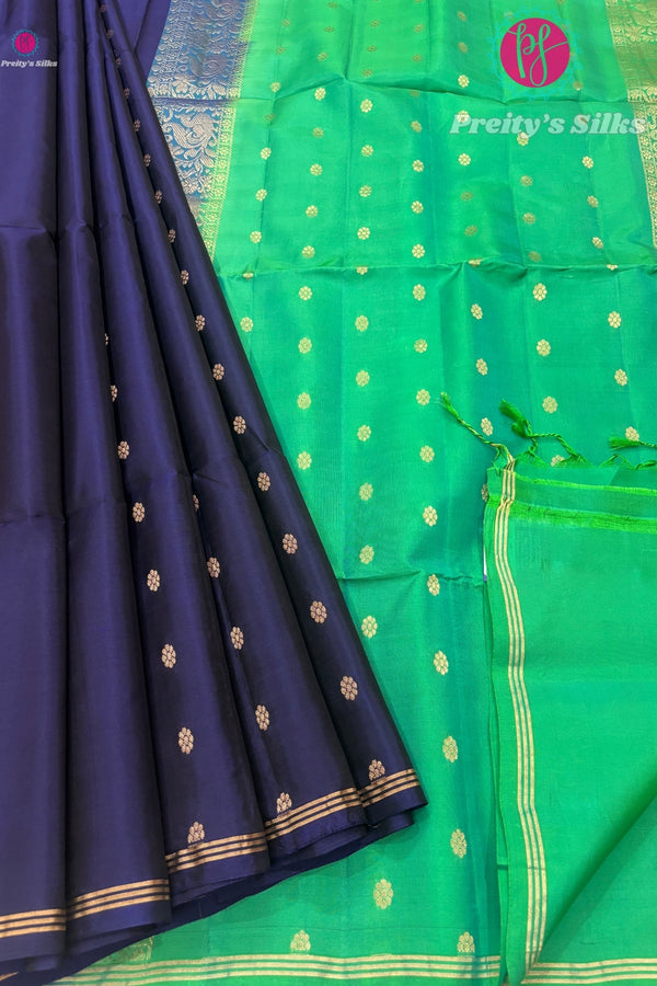 Half Pure Kanchipuram Soft Silk Saree