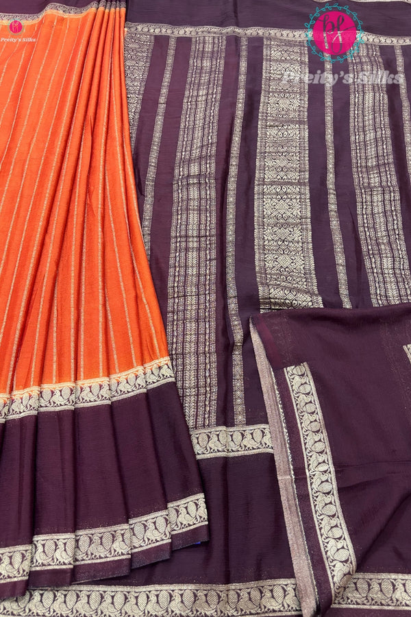 Semi Wrinkle Crepe Silk Saree