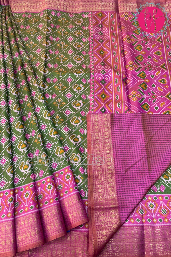 Semi Ikkath Pochampally Silk Saree-PF70367