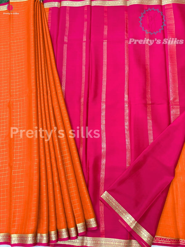 Pure Mysore Crepe Silk Saree