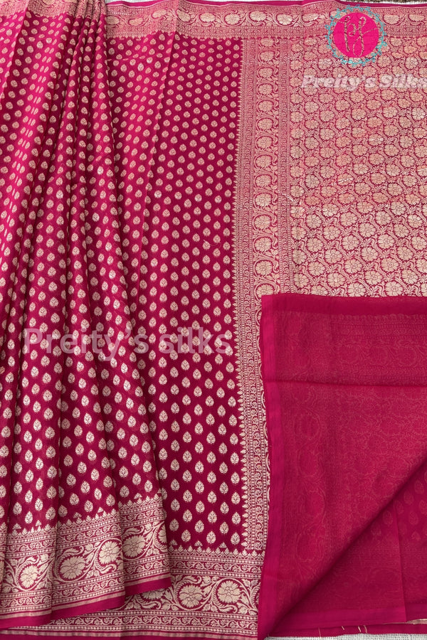 PURE KADDI BANARASI GEORGETTE SILK SAREE