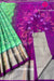 Semi Pochampally Soft Silk Saree-PF44865 - Parrot Green with Magenta Pink