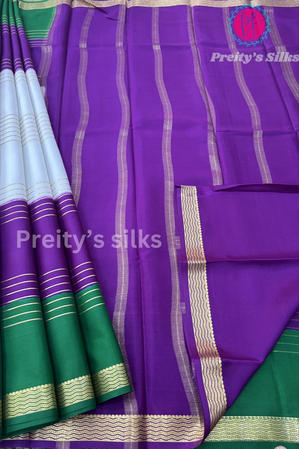 Pure Mysore Crepe Silk Saree-PF10451