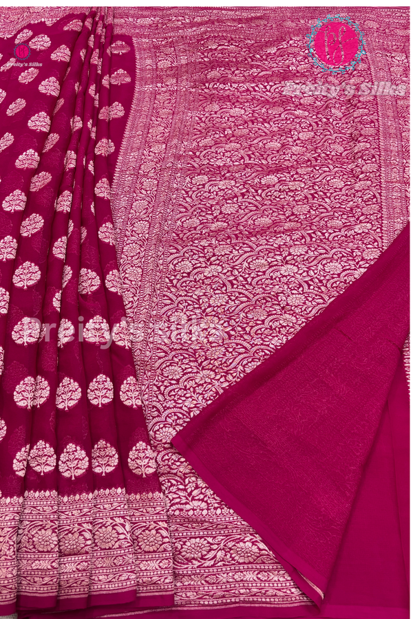 Pure Khaddi Banarasi Georgette Silk Saree