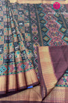 Semi Ikkat Pochampally Silk Saree-PF80127