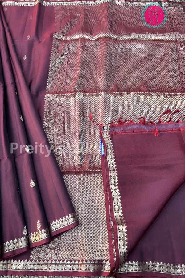Half Pure Kanchipuram Soft Silk Saree-PF63251