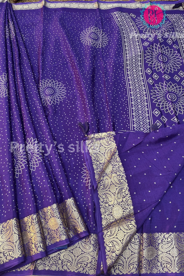 Semi Wrinkle Crepe Silk Saree-PF82020