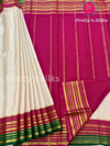 Pure Mysore Crepe SilkSaree-Ganga jamuna border style(Dual border)