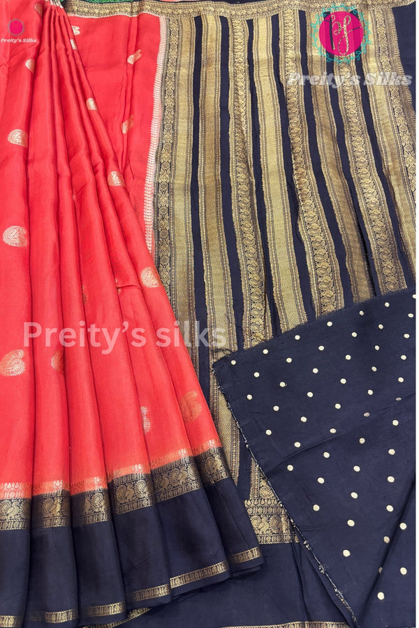 Viscose Crepe Silk saree
