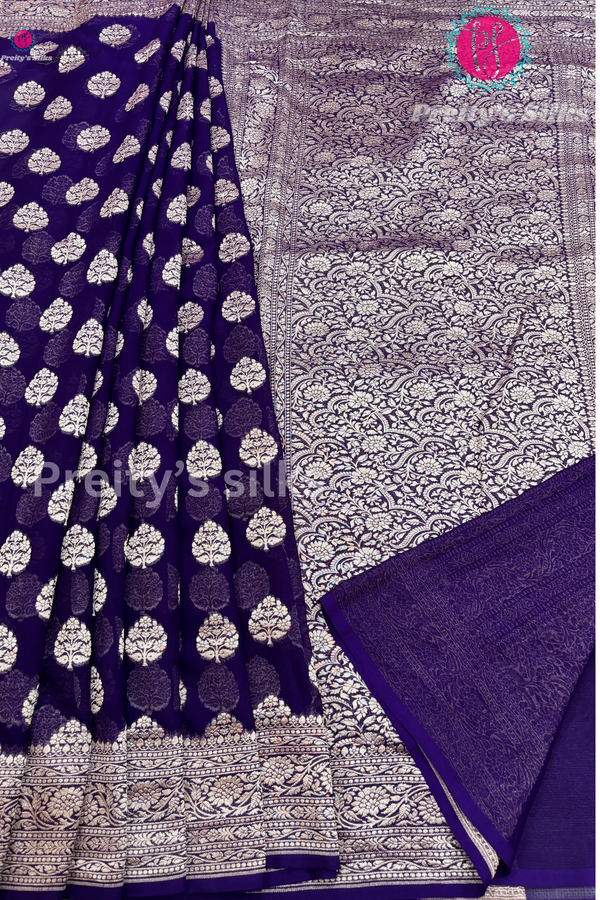 Pure Khaddi Banarasi Georgette Silk Saree