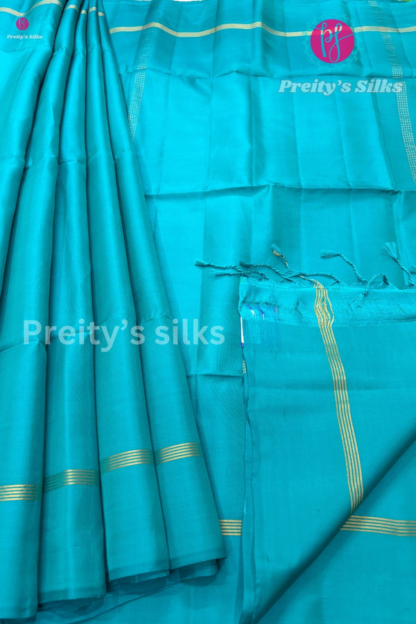 Half Pure Kanchipuram Soft silk Saree