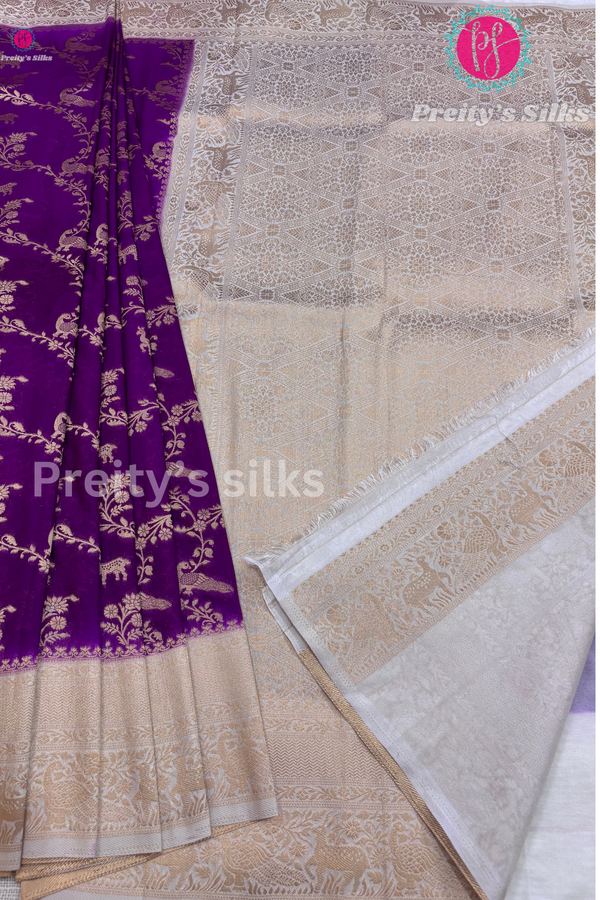 Semi Banarasi Georgette Silk Saree