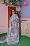Tussar Dhupion with Kalamkari prints